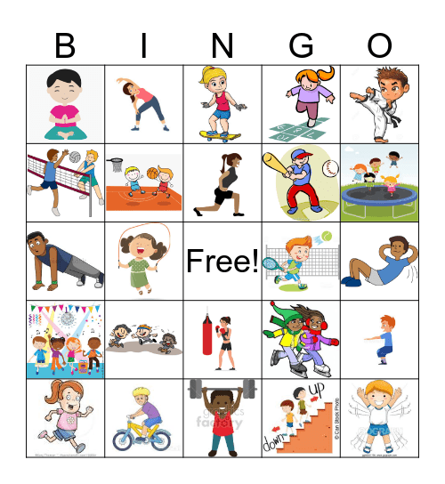 Fitness BINGO Card