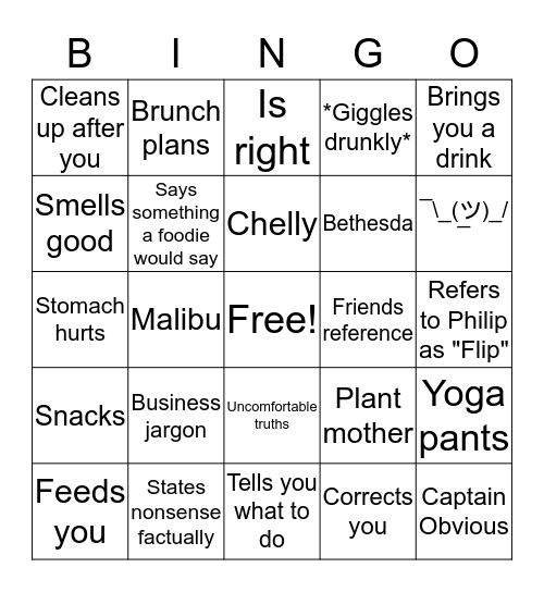 Michelle Fraioli Bing Bingo Card