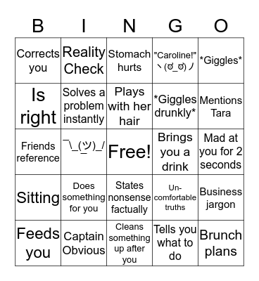 Michelle Fraioli Bing Bingo Card