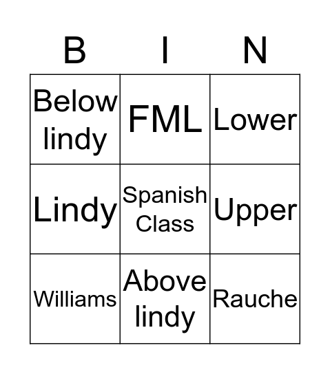 Peter bingo Card