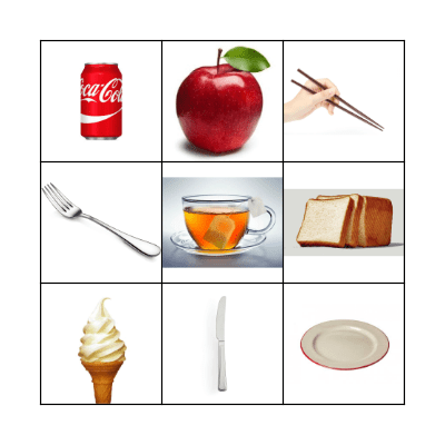 Food Bingo! Bingo Card