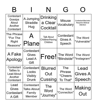 Peter's Season Week 5 Bingo Card