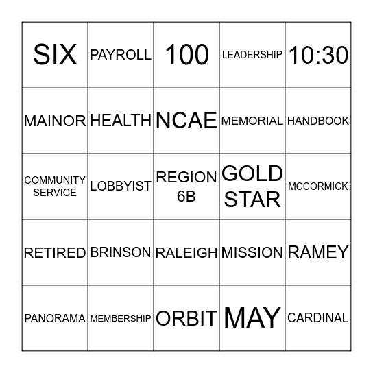 Bingo DUPLIN STYLE Bingo Card