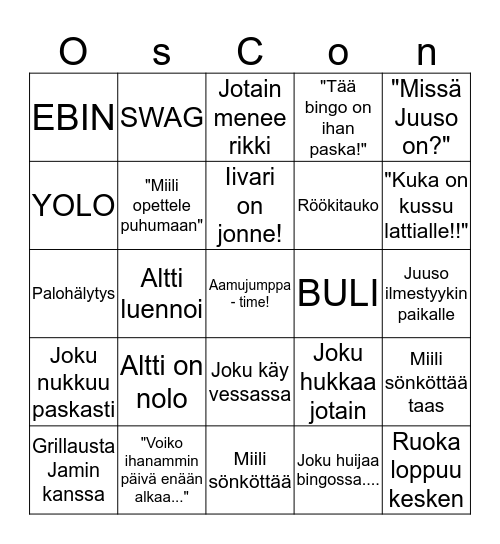 JIIIIIIIHAAAAAAA Bingo Card