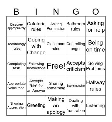 IMPRESS Bingo Card