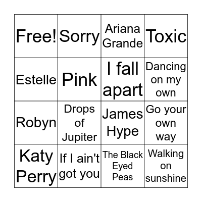 Bingo Round 1  Bingo Card