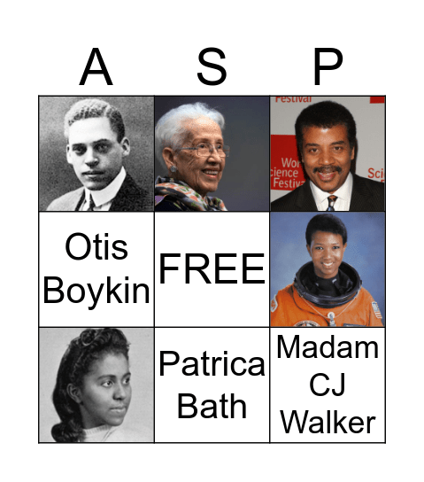 Black Scientist  Bingo Card