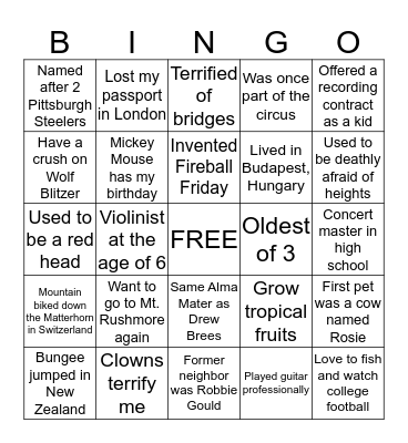 Get To Know The First Nation Group Team Bingo Card