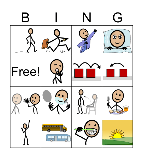 My Morning -Everyday English Bingo Card
