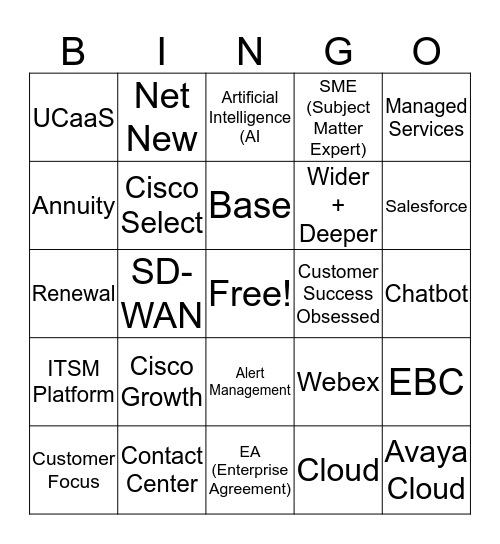 Carousel 2020 SKO Bingo Card