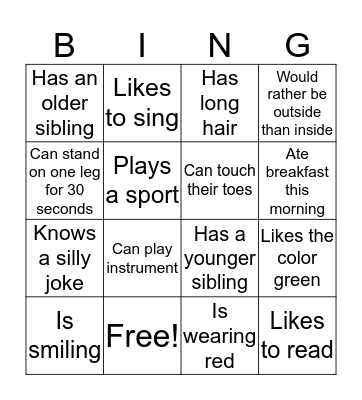 Find Someone Who... Bingo Card