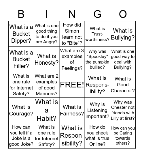 End of the Year Bingo! Bingo Card