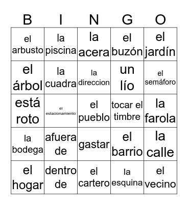List #9 Bingo Card