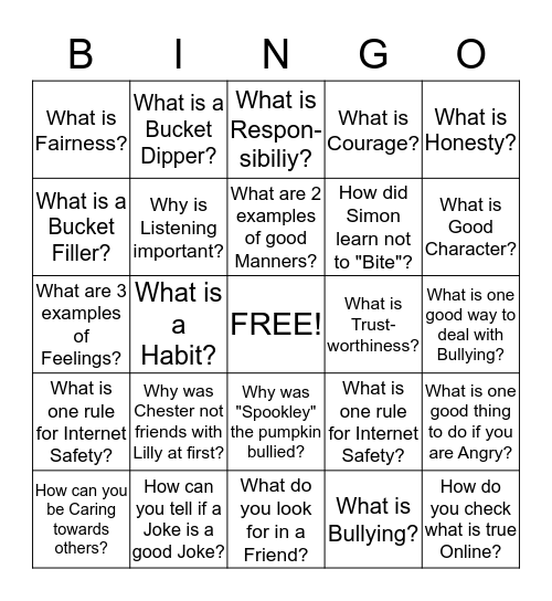 End of the Year Bingo! Bingo Card