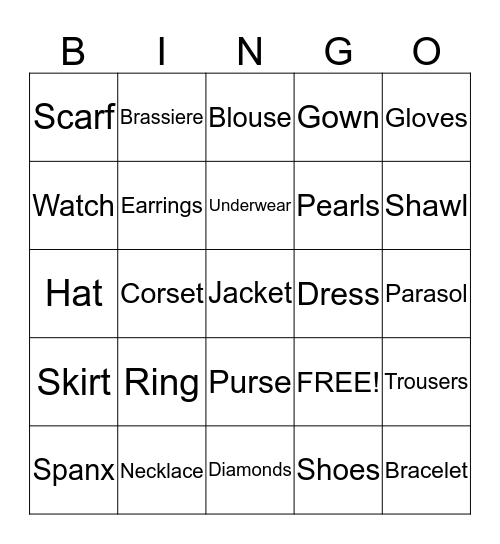 Summer Hat's & High Tea Social Bingo Card