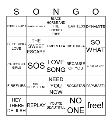 2006-2010 Bingo Card