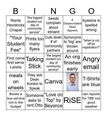 The Big Event Bingo Card