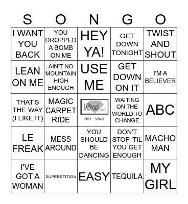 FUNKY Bingo Card