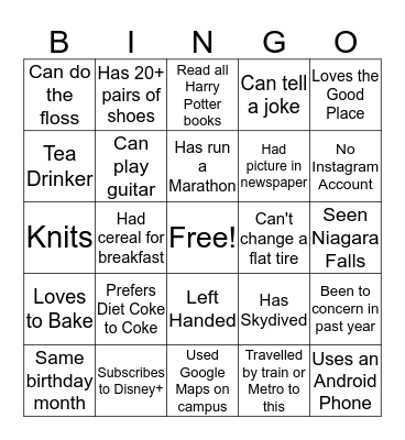 ADP Bingo Card