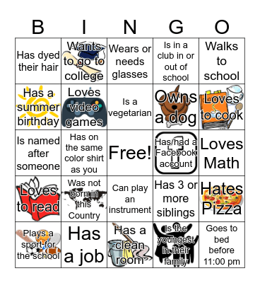 Find Someone (Other Than Yourself) Who... Bingo Card