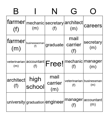 las carreras Bingo Card