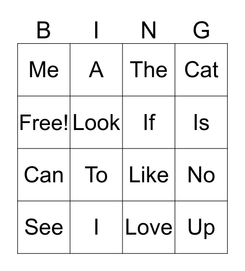 Target 1 Bingo Card