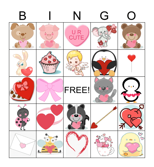 Sweet Heart Bingo Card