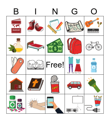 Things Missionaries Need Bingo Card