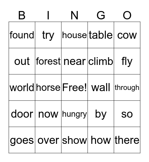 Core Word BINGO (Through Theme 6.3) Bingo Card
