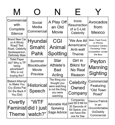 COMMERCIAL BINGO Card