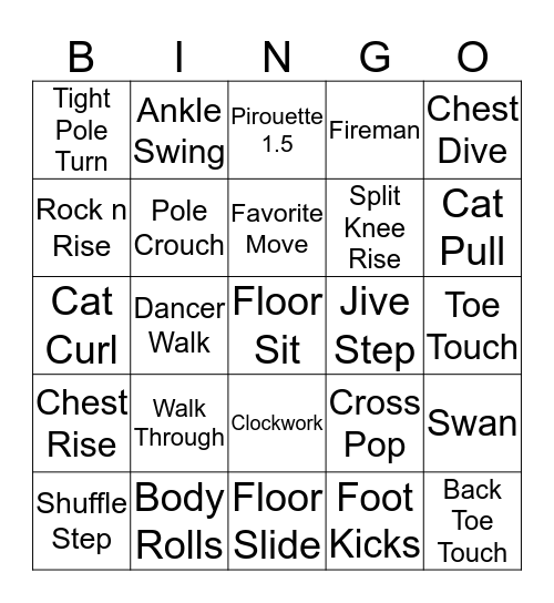 Pole Bingo B2 Bingo Card