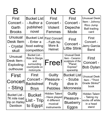 Dev Team Bingo! Bingo Card