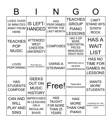 MLMTA Bingo Card