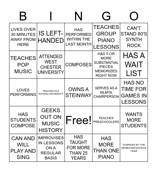 MLMTA Bingo Card