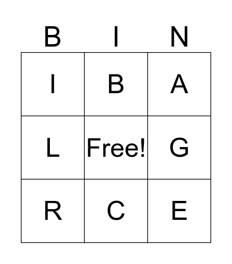 BABY GABRIEL Bingo Card