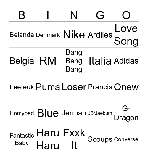 BuiBui Bingo Card