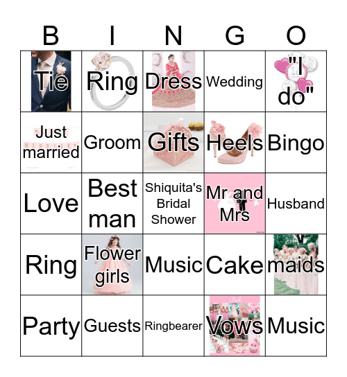 Shiquita's Bridal Bingo Card
