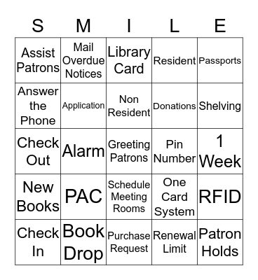 Circulation Bingo Card