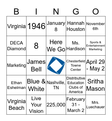 DECA BINGO Card