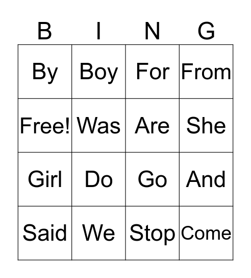 Target 3 Bingo Card