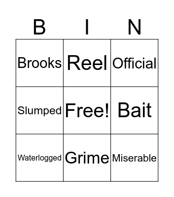 Vocabulary  Bingo Card