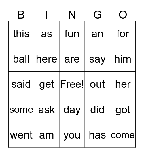 Muloko- Bingo Card