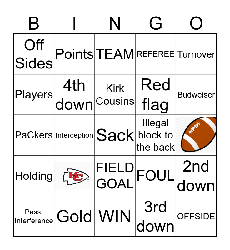 Super Bowl LIV Bingo Card