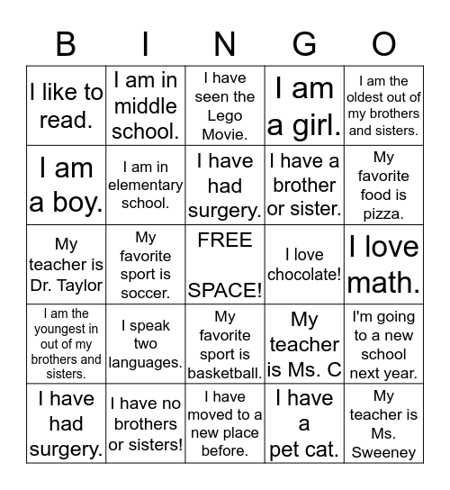 Montgomery Village Middle School Tour BINGO Bingo Card Montgomery Village Middle School Tour BINGO Bingo Card