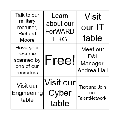 Meet General Dynamics Mission Systems! Bingo Card