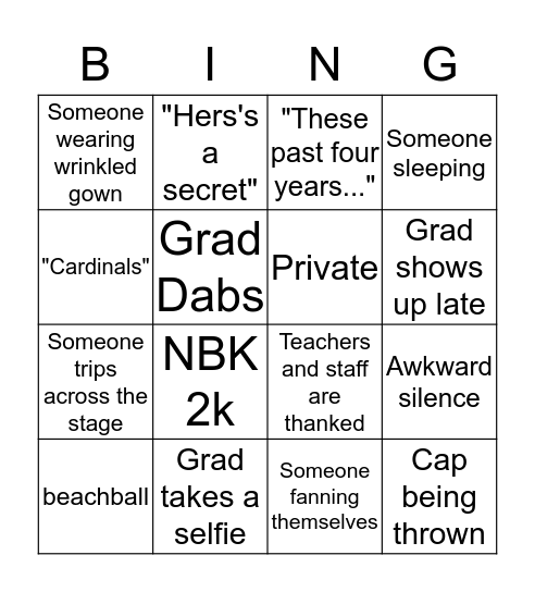 How Well Do You Know Gabe Bingo Card