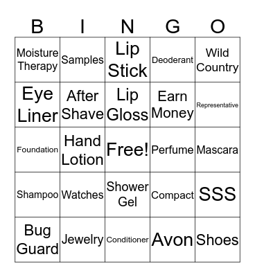 AVON Bingo Card