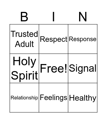 Circle of Grace Bingo Card