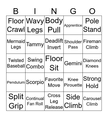 Pole Bingo I3 Bingo Card