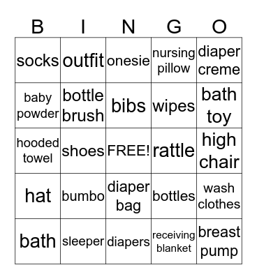 Its a Boy Bingo Card